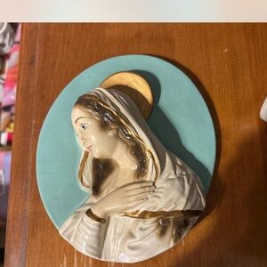 Religious Wall Plaque with Gold Halo